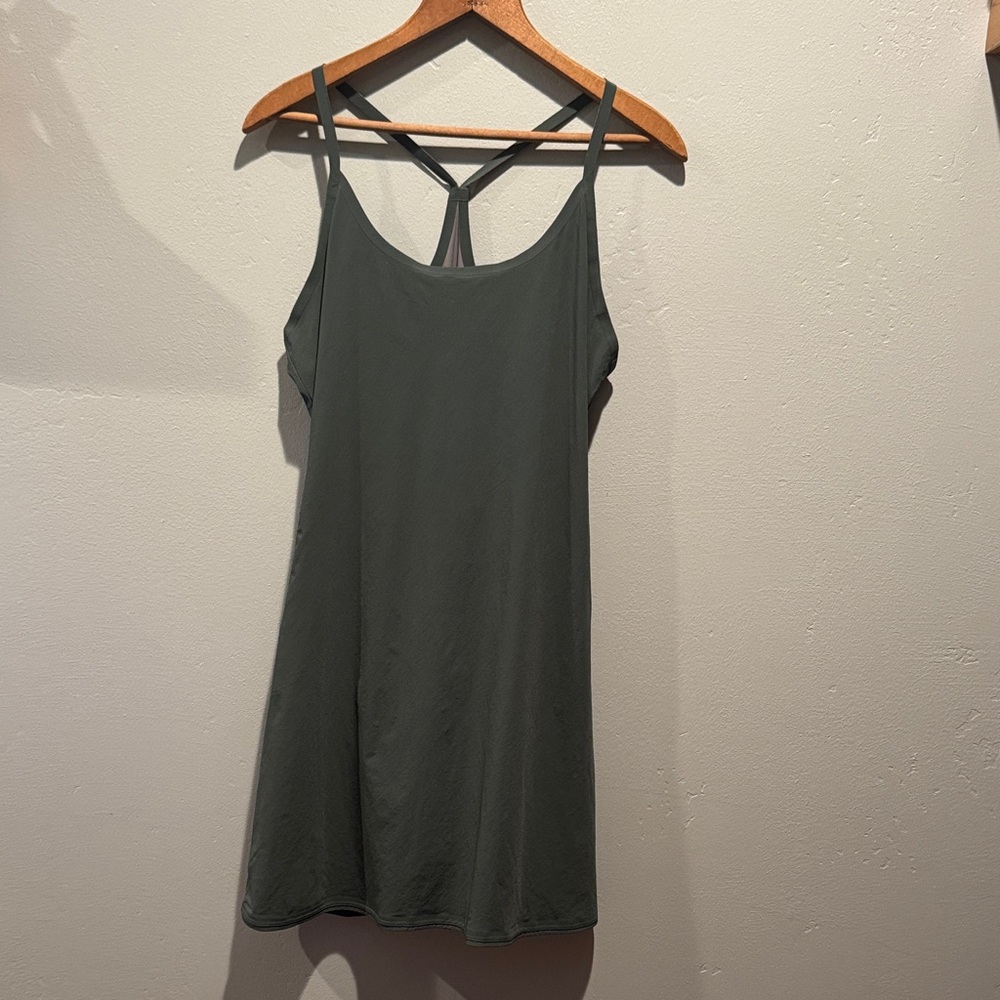 Outdoor Voices Olive Green Racerback Slip Exercise Tennis Skort Workout Dress